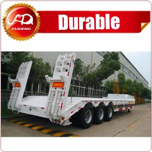  3-axle Heavy duty Machinery Transport Low Bed Semi Trailer(Axle&amp;Size Optional)/semi trailer/Flatbed semi trailer Manufactures