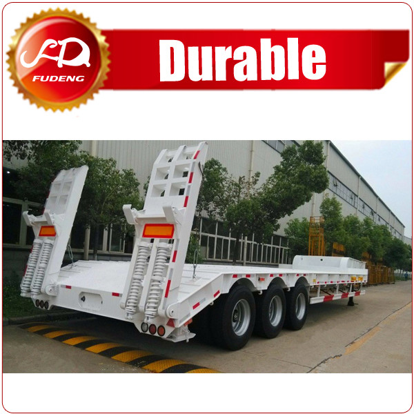 Buy cheap 3-axle Heavy duty Machinery Transport Low Bed Semi Trailer(Axle&Size Optional) from wholesalers