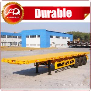  3 axle 20ft flatbed semi trailer , flat bed trailer , 40ft container flatbed trailer for sale Manufactures