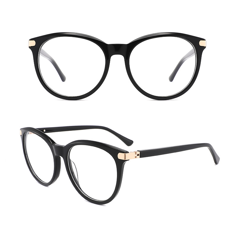  Eco Friendly Round Acetate Glasses Classic Retro Clear Lens Eyeglasses Frame 55mm Manufactures