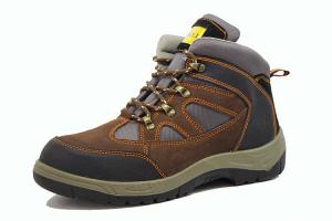  Mine Diggings Suede Leather Shoes / Comfortable Safety Shoes Anti Skidding Manufactures