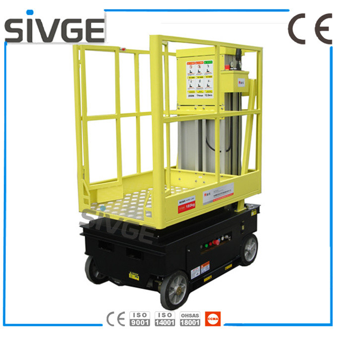  5m Working Height Aerial Scissor Lift Self Driven / Motor Driven For Fixture Works Manufactures