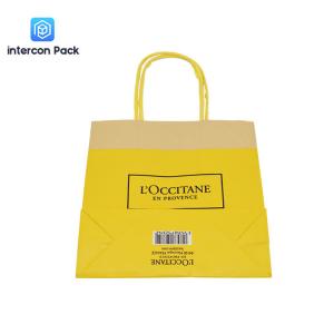  Biodegradable Kraft Food Paper Bag With Handle 7.68x7.4x2.83 Inch Manufactures
