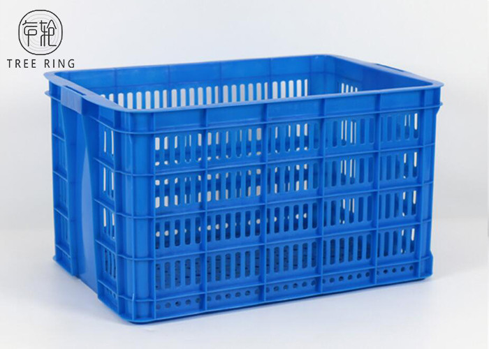  Heavy Duty Mesh Plastic Stacking Crates On Wheels 620 * 445 * 350mm C580 Customized Manufactures