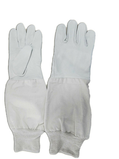  Comfort  Beekeeping Gloves , Goatskin Bee Keeper Costume White Color Manufactures