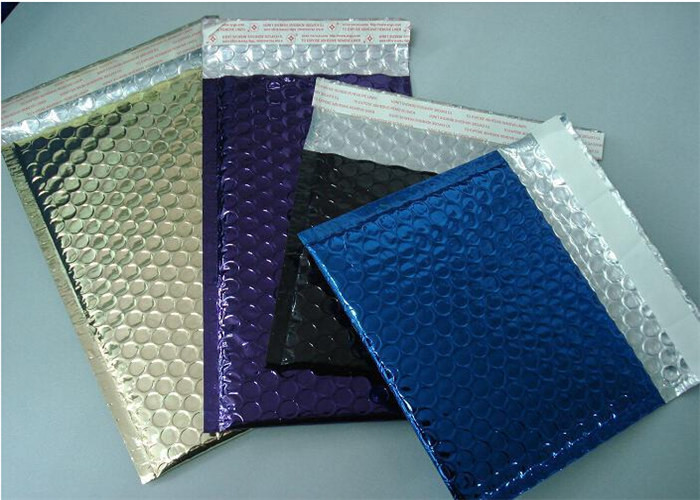  Tamper Proof Bubble Courier Bags , Aluminum Foil Custom Bubble Envelopes 6"X10" #0 Manufactures