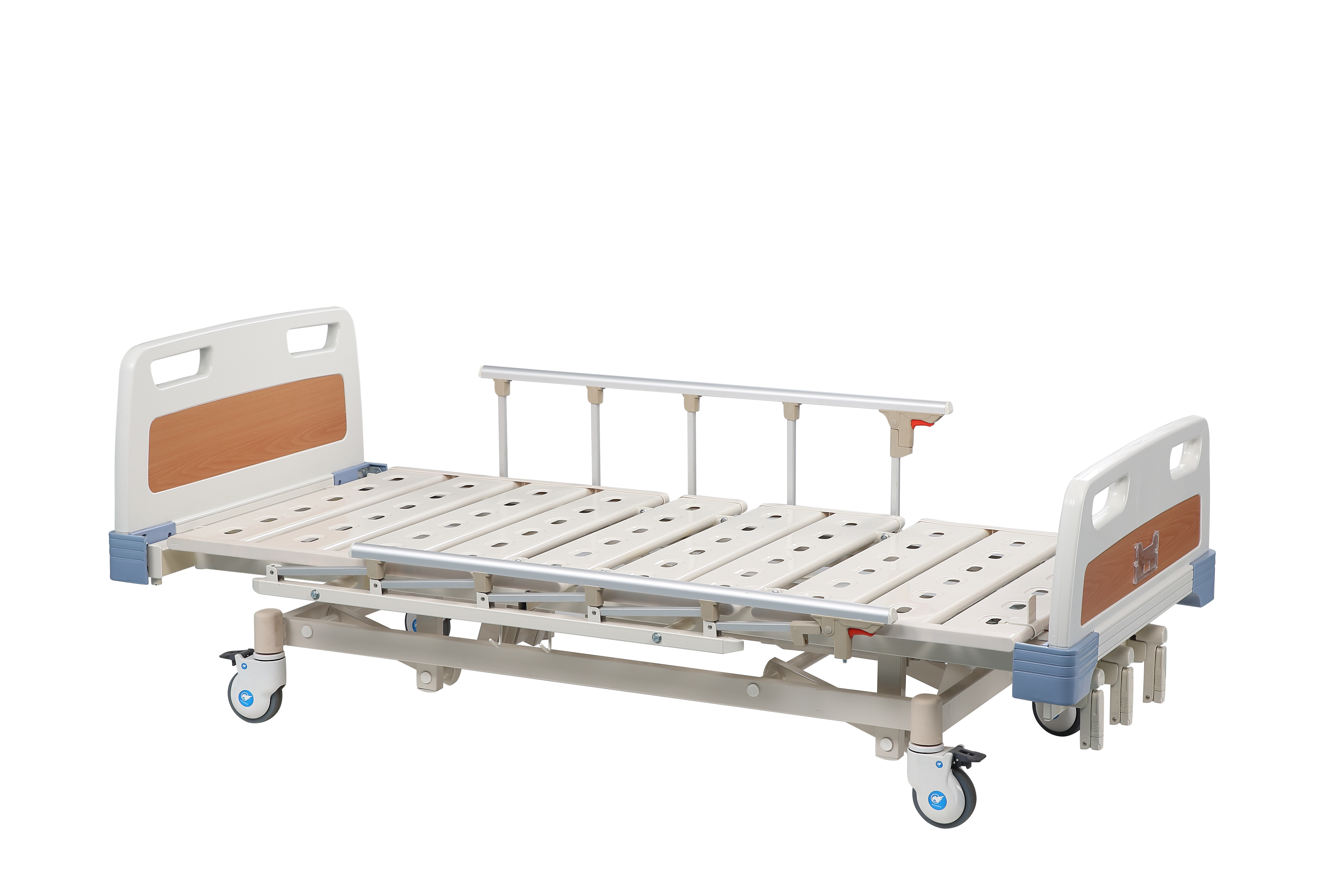  Folding Adjustable Medical Manual Hospital Bed Metal For Patient Manufactures