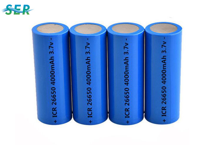  Durable Lithium Ion Battery 26650 3.7V 4000mah For Flashlight / Electric Torch Manufactures