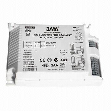  Electronic Ballast for PLC 2X18W, 220 to 240V Input Voltage, Sized 123 x 78 x 33mm Manufactures