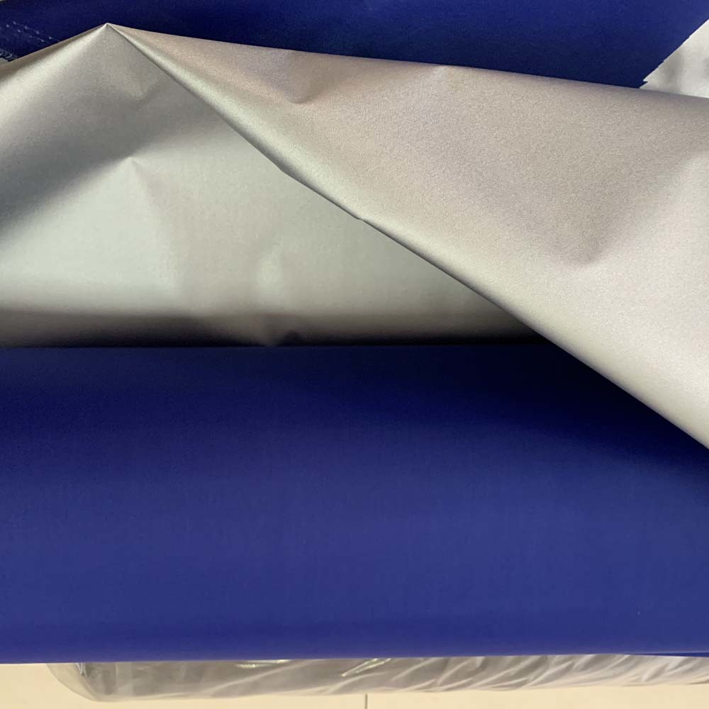  60'' Packaging Raw Material , 280G Silver Coating Nylon Polyester Fabric Manufactures