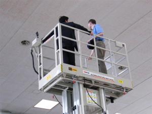  Self Propelled Work Platform 300kg Capacity , 12m Indoor Scissor Lift Platform Manufactures