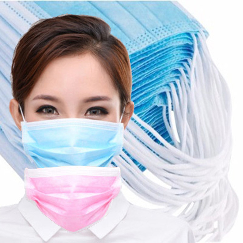  Adult Disposable Breathing Mask , Eco Friendly 3 Ply Non Woven Fabric Face Mask Manufactures