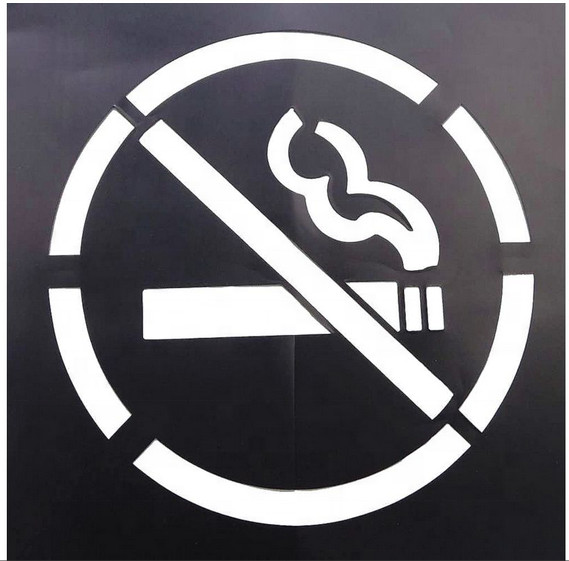  No Smoking PVC Stencil Wall Paint Stencil Not Easy Break Eco - Friendly Material Manufactures