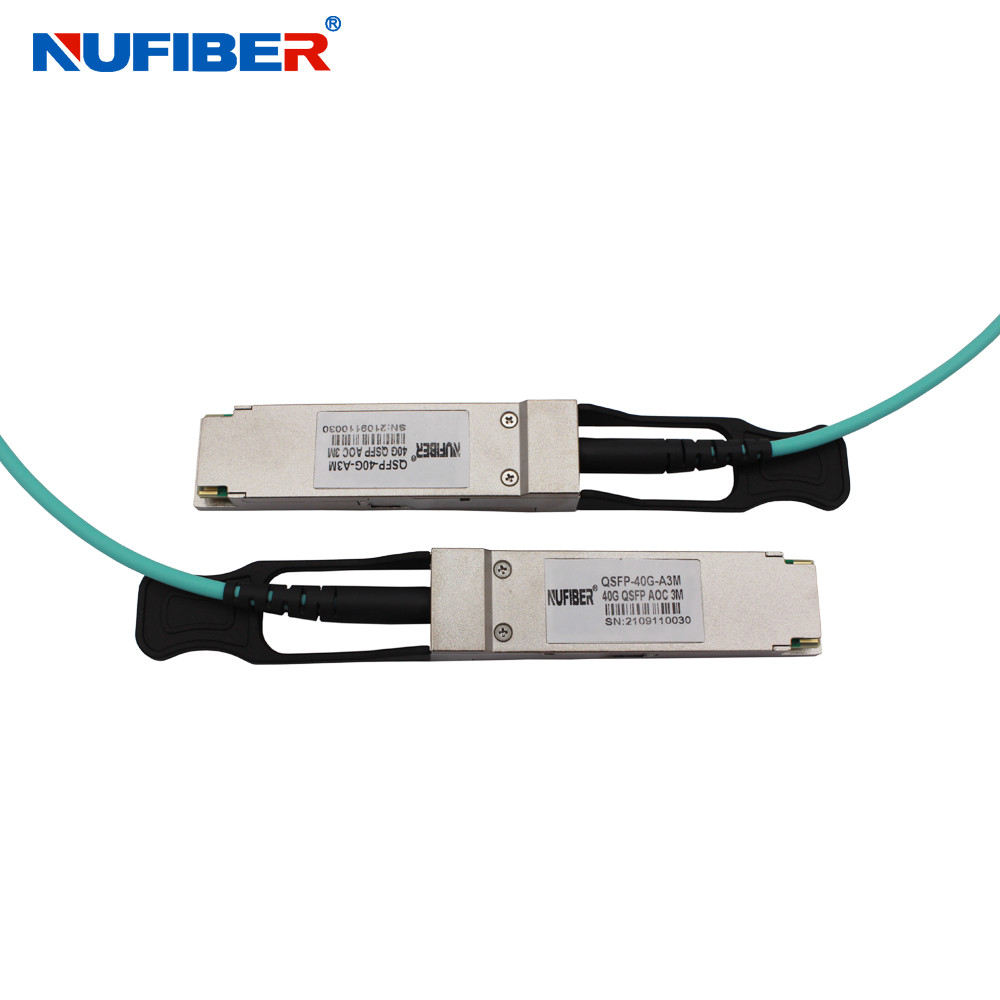  1 To 1 Module Connect 40Gb QSFP+ AOC Cable For Cisco Huawei H3C ZTE Mikrotik Manufactures