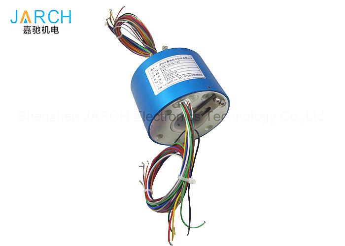  500Rpm Through Bore High Frequency Slip Ring Connector ID/OD 38.1mm/ 99mm 24 Conductors Manufactures