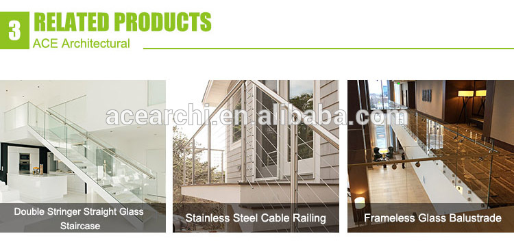 Stainless steel stair balustrade with wooden handrail solid rod design