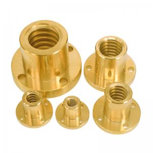  Golden Copper 2mm Pitch 8mm T8 Lead Screw Nut For 3D Printer Manufactures