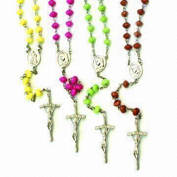  Rosary Necklaces, Made of Acrylic, OEM Orders are Welcome Manufactures