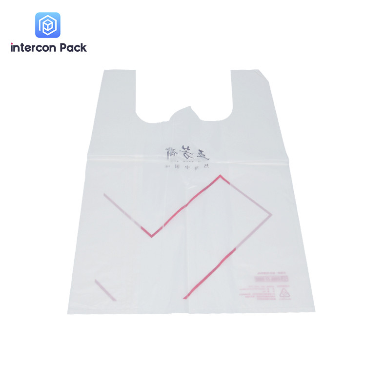 White Polyester Plastic Packaging Bag Recyclable Starch Based Customized Logo