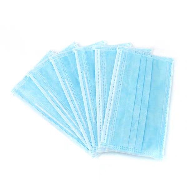  Adult Earloop Face Mask Blue Color Disposable 3 Ply Face Mask Manufactures