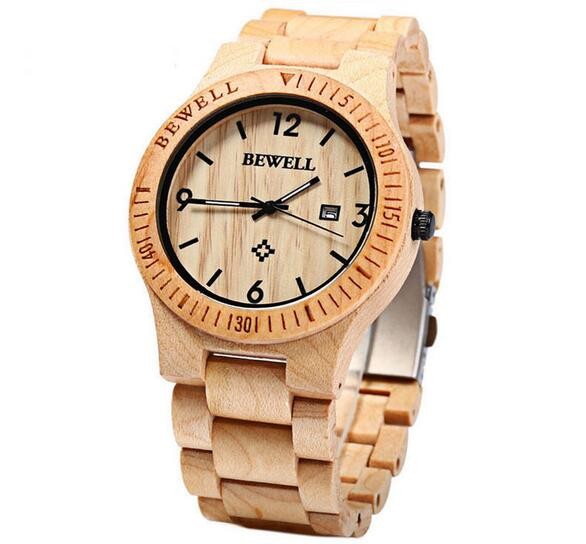  New fashion wood watches, bamboo watches with date display Manufactures