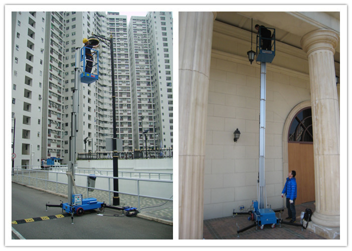  Office Buildings Personnel Lift Platform , 160kg Rated Load Electric Ladder Lift Manufactures