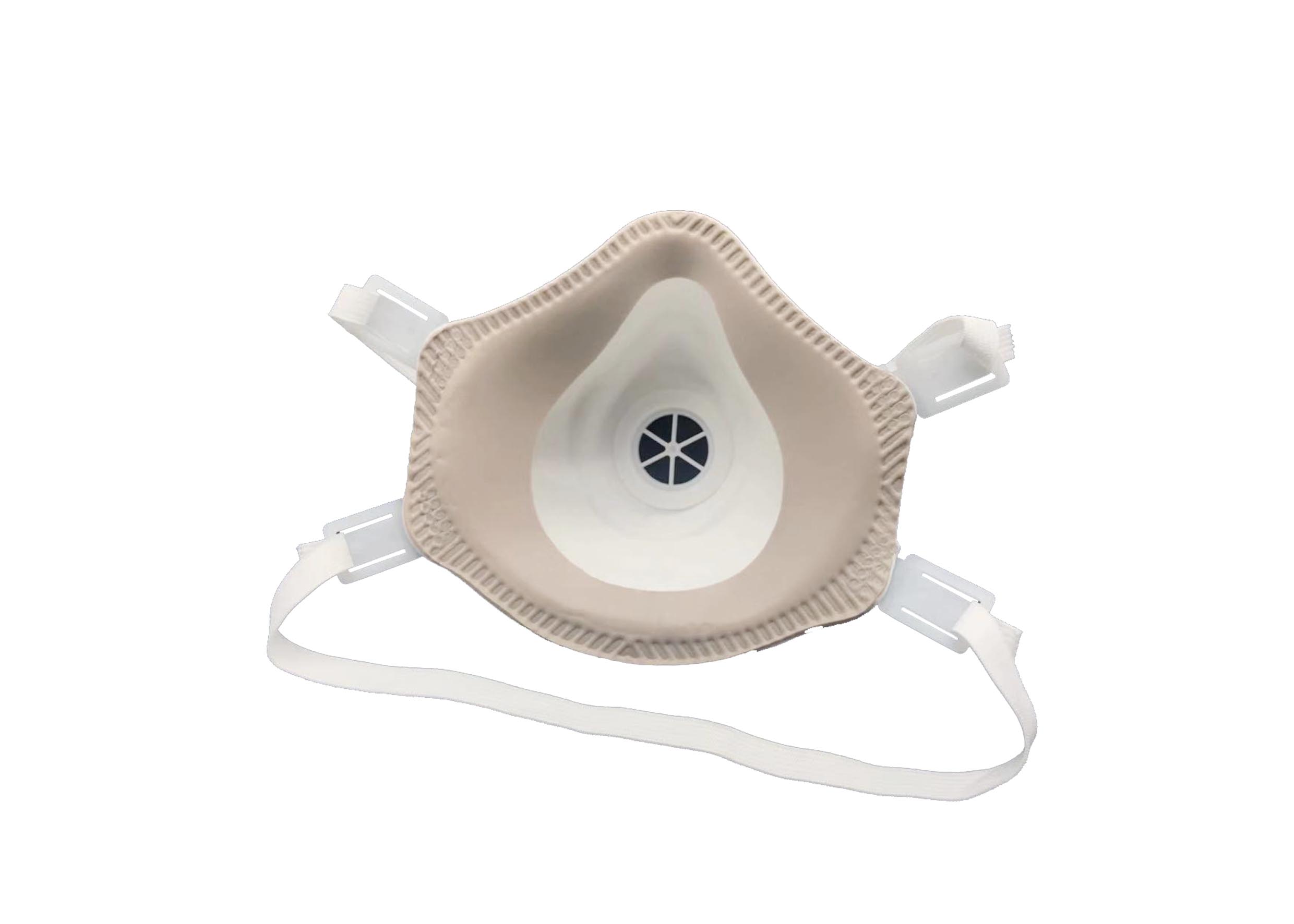 Non Irritating Carbon Respirator Mask Soft White Color CE Certification