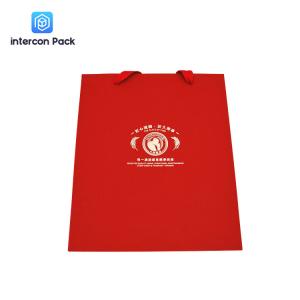  Red Kraft Paper Shopping Bags Eco Friendly FSC Certified With Handles Manufactures