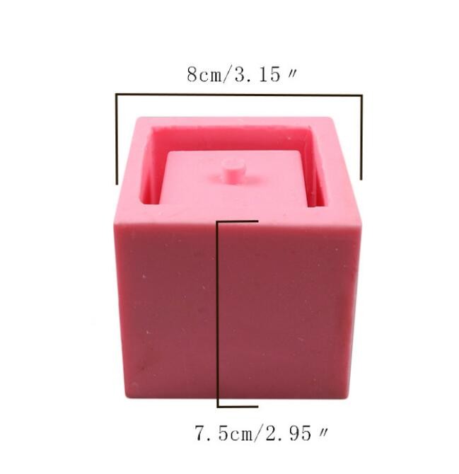  Pink square silicone mold for planters, concrete succulent plants mold Manufactures