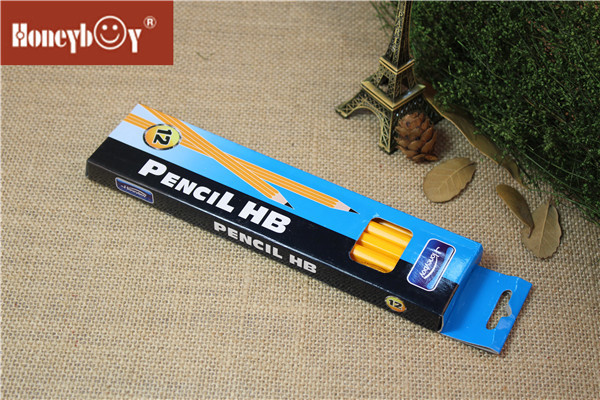  personalized custom logo hb yellow pencil hb wooden pencil yellow Manufactures