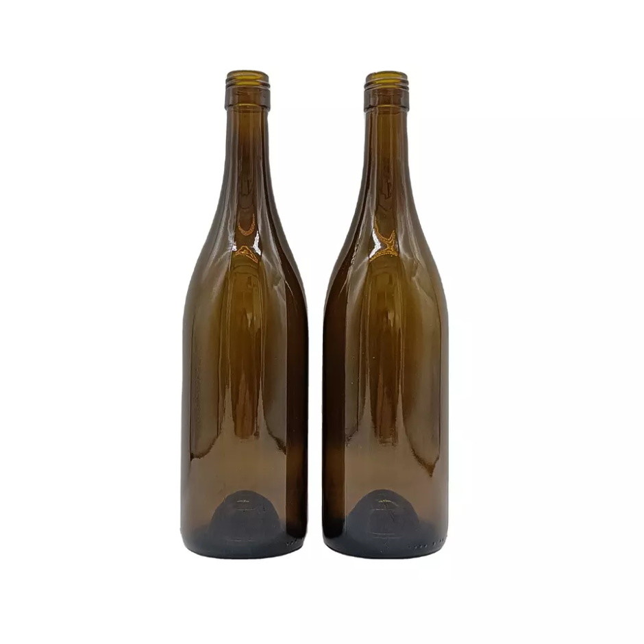  High Quality Dry Red Wine Glass Bottle Dark Green Color 750 ml Bottle Factory Price Manufactures