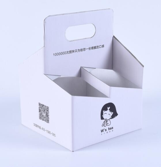 Quality Multifunction Take Away Tea And Coffee Packaging Box Corrugate Paper Material for sale