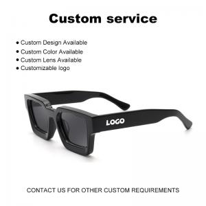 Customized Designer Acetate Sunglasses Trendy Shape Colorful Manufactures