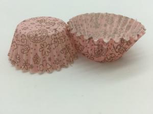  Light Pink Printed Cupcake Liners , Baking Paper Muffin Liners Customized Size Manufactures