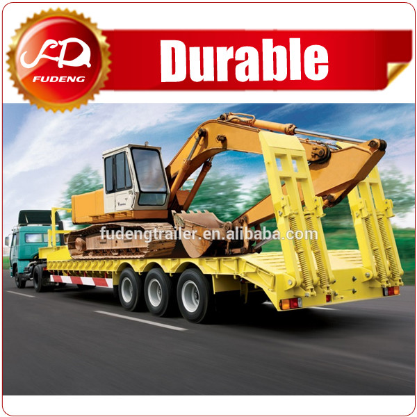  Widely Used Heavy Duty 3 Axles 60-100ton Low Bed Truck Semi Trailer For Sale Manufactures