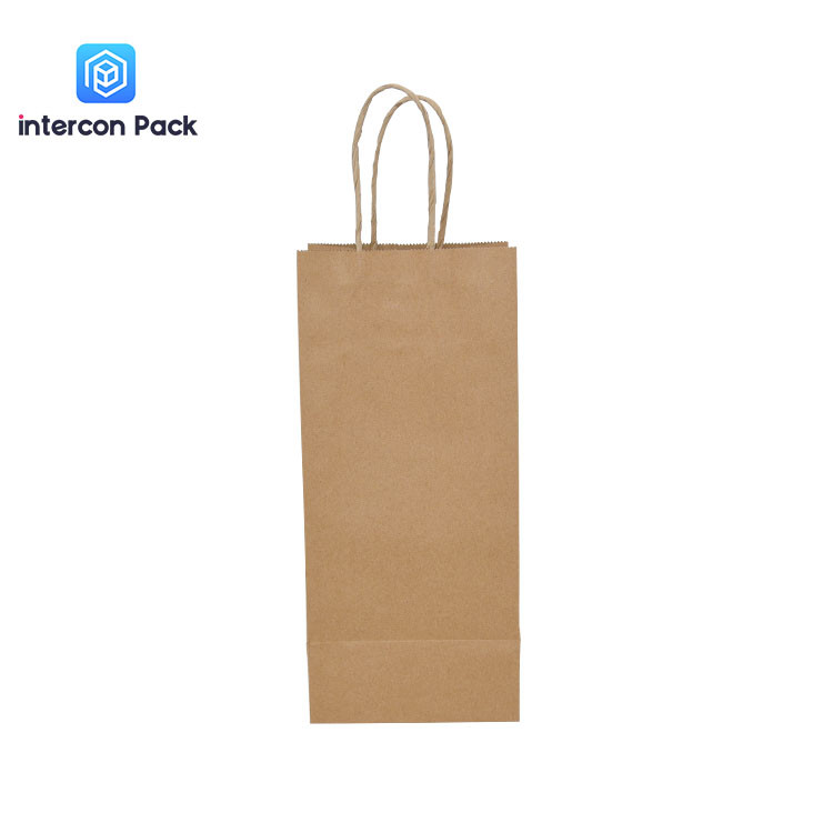  UV Coating Recycled Kraft Shopping Bags Lightweight Reusable Manufactures
