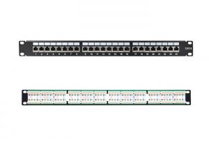  Rack Mount 24 Port Data Patch Panel , Compatible CAT 5E / 6 Ethernet Patch Panel Manufactures