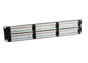  19 " 2U Network Rack Mount Patch Panel , IDC 110 Type 48 Port Cat6 Patch Panel Manufactures