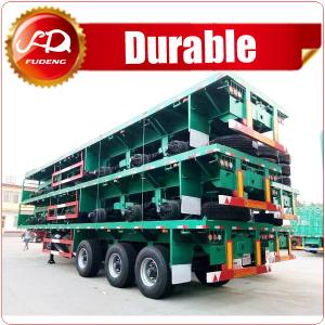  Heavy duty loading capacity brand new tri axles flatbed timber trailer Manufactures