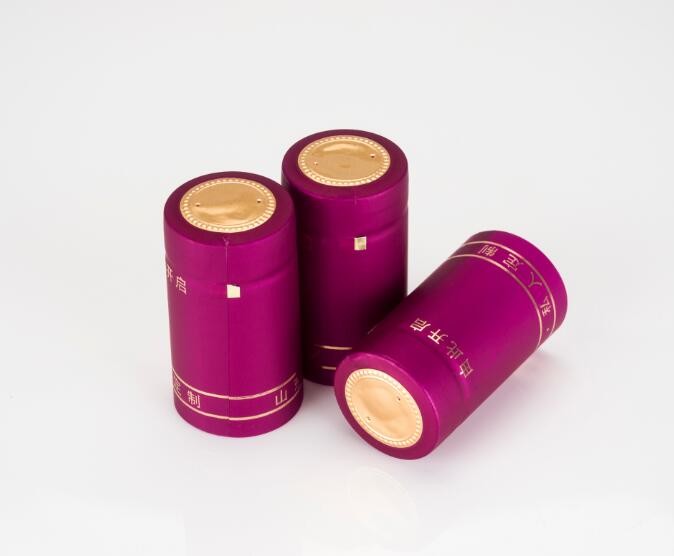  Durable Wine Bottle Shrink Caps PVC Heat Shrink Capsule Anti Slip Embossed Manufactures