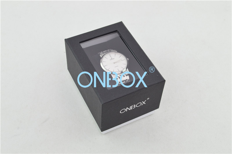  Window Luxury Packaging Boxes Rigid Cardboard Single Watch Box Manufactures