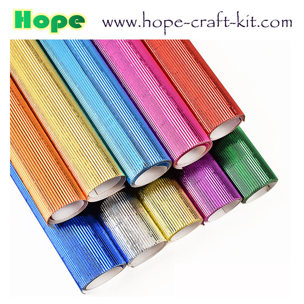 Colorful craft corrugated quilling paper for DIY toys / handcraft kids hand-craft diy material A4 size customer size