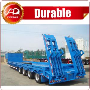  China Hot sale Heavy Load 4 axles 80 Tons Lowbed Semi Trailer for sale Manufactures