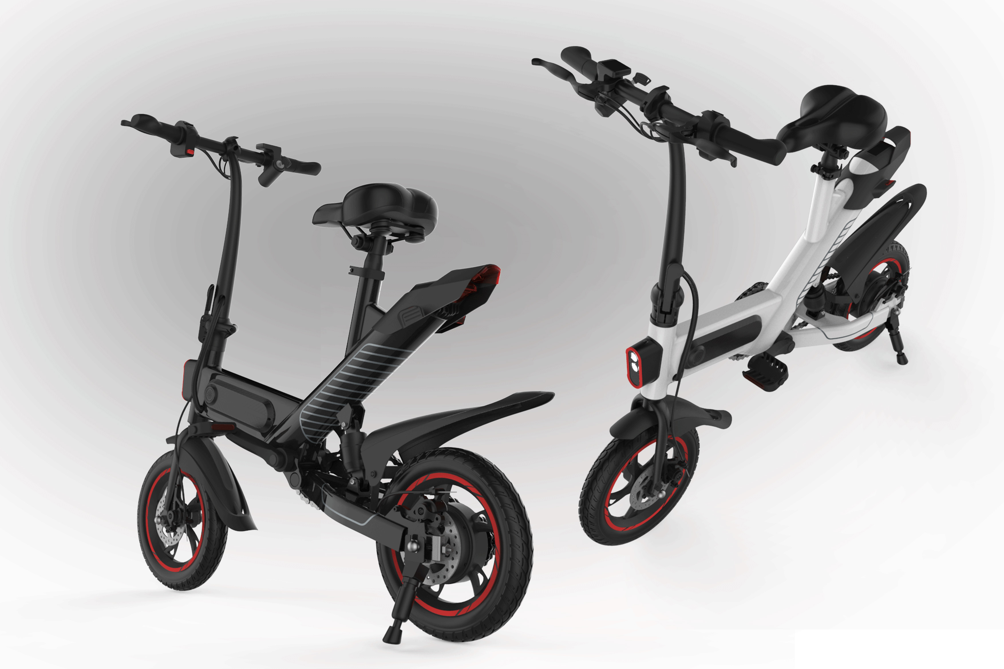  Portable Collapsible Electric Bike , Folding Electric Bicycle With Disc Break System Manufactures