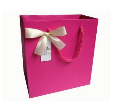 Glossy Lamination Rope Handle Paper Bags for Clothing Boutiques