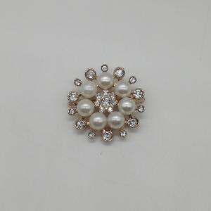  Pearl Flower Shoe Brooch Accessories , Zinc Alloy Small Shoe Clips Fashionable Manufactures
