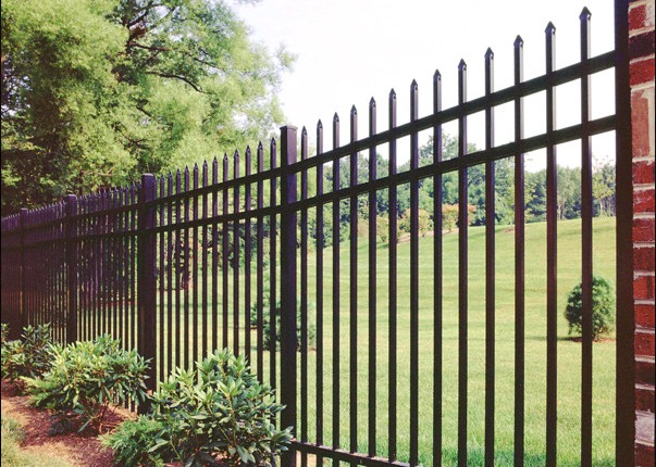  Powder coated Black 1.8x2.0m Steel Tubular Fencing With Crimp Top Manufactures