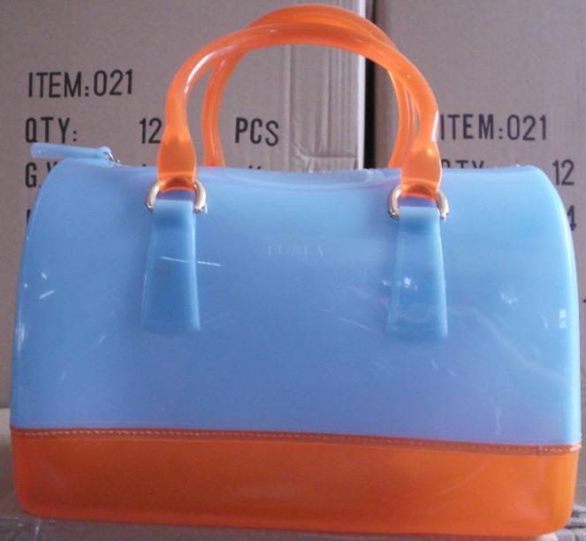  2013 Fashion Candy Handbags Bags Transparent PVC Leather Bags Manufactures