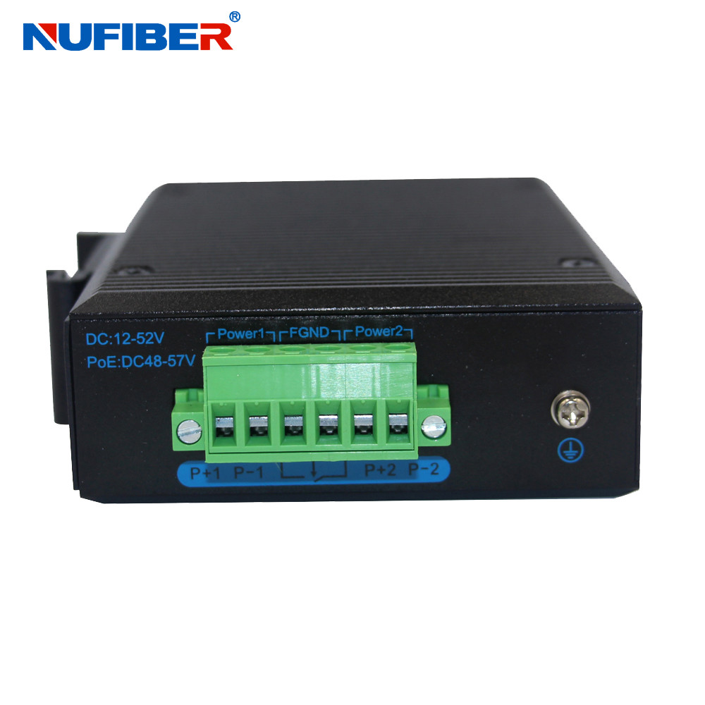  10 / 100 / 1000M 2 Port POE Ethernet Switch , Industrial SFP Media Converter RJ45 Manufactures