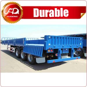  40ft 60 ton Tri-axle Semi Sidewall Flatbed Trailer , Flatbed Trailer with Side Wall detachable Manufactures